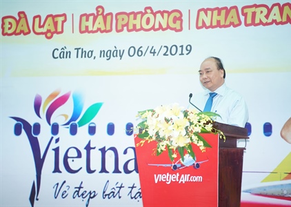 Thủ tướng chứng kiến Vietjet khai trương 5 đường bay mới đi, đến Cần Thơ