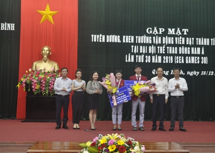 Quảng Bình: Khen thưởng VĐV giành huy chương tại SEA Games 30