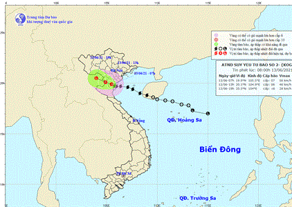 Bão số 2 Koguma gây mưa diện rộng ở Bắc Bộ và Bắc Trung Bộ