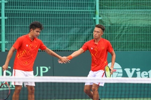 Davis Cup nhóm III: Thắng trận thứ hai, quần vợt Việt Nam chắc ngôi đầu