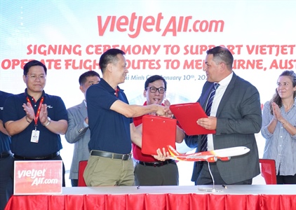 Lãnh đạo Vietjet cùng Bộ trưởng bang Victoria (Úc) công bố đường bay...