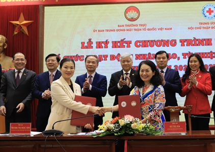 Hội Chữ thập đỏ Việt Nam và MTTQ Việt Nam phối hợp tổ chức hoạt động...