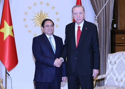 Thủ tướng Chính phủ Phạm Minh Chính hội kiến Tổng thống Thổ Nhĩ Kỳ