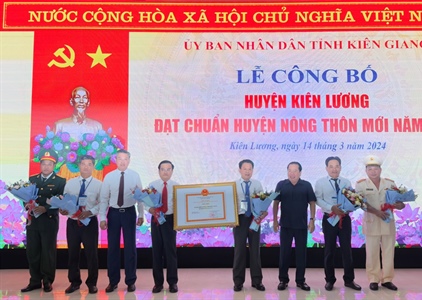 Kiên Giang thêm huyện đạt chuẩn nông thôn mới