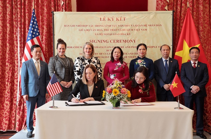 Văn kiện hợp tác văn hoá đầu tiên được ký kết giữa Việt Nam và Hoa Kỳ
